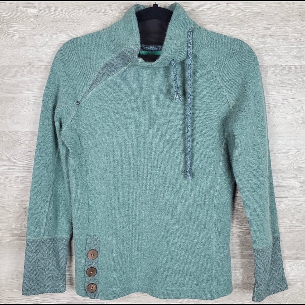 Prana Lucia Wool Blend Mockneck Sweater Size S